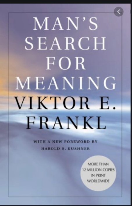 Book cover reading Man's Search for Meaning
